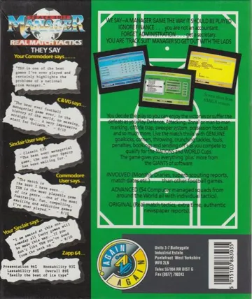 Track Suit Manager box cover back